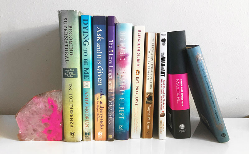 Lauren Grace Living Resources Top 10 Books on a shelf